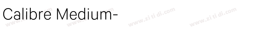Calibre Medium字体转换